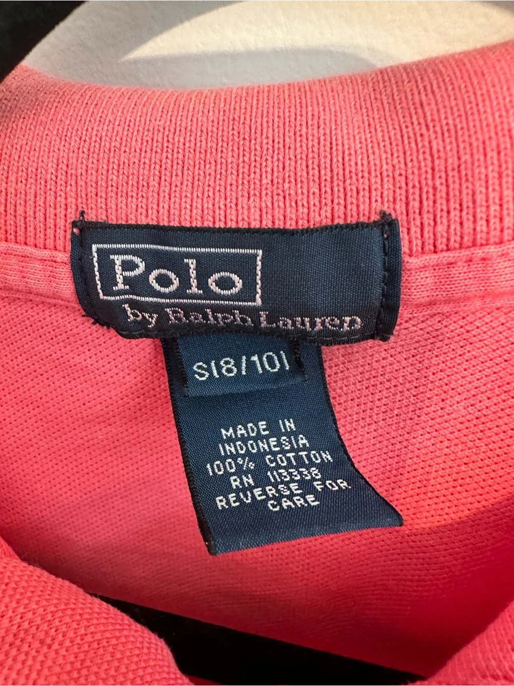 Ralph Lauren Polo Boys Short Sleeve Polo - Coral with Yellow Logo size 8/10